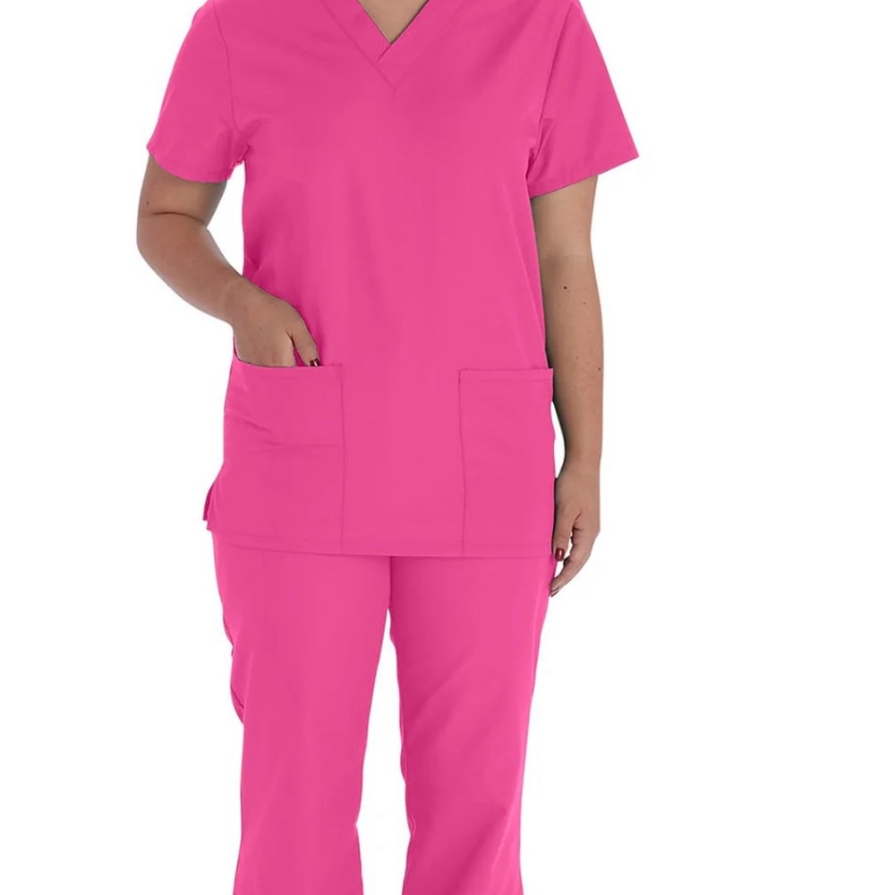 Bright Pink Scrub Set